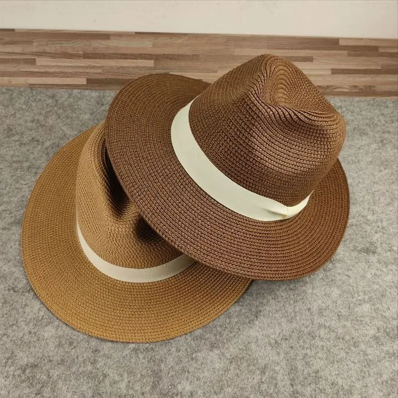 Плюс размер мужская соломенная шляпа пляжная негабаритная солнцезащитная кепка женская панама большого размера панама большого размера фетровая шляпа 55-58 см 59-60 см 61-63 см