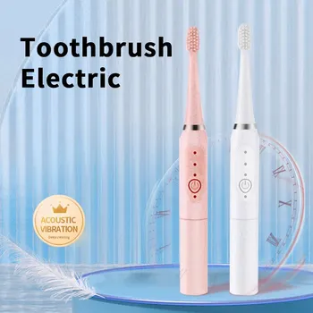 Трансграничная звуковая электрическая зубная щетка Jianpai для мужчин и женщин, для взрослых, не перезаряжаемая, из мягкого меха, Полностью автоматическая водонепроницаемая зубная щетка