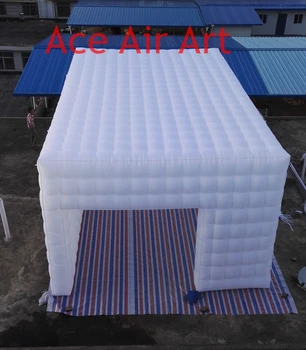 2020 Гигантский белый надувной кубический шатер good square на заказ для мероприятия в SK с 2 ДВЕРЯМИ