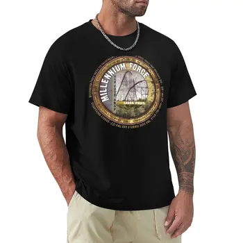 Футболка Millennium Force Cedar Point, спортивные рубашки, черная футболка, мужские футболки в обтяжку.