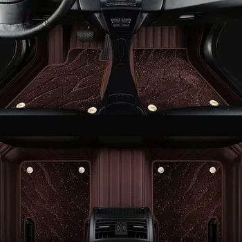 Автомобильные Коврики Из Натуральной Кожи Для Audi A4 B8 2010-2014 Alfombrillas Coche Tapis De Sol Voiture Tapetes Para Carro Аксессуары