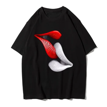Мужская футболка, Черная Летняя хлопковая свободная блузка с коротким рукавом, топы с индивидуальным принтом в стиле ретро, футболки с бесплатной доставкой, женская Мужская одежда