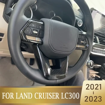 Для Toyota Land Cruiser LC300 300 2022-2023 Кнопка переключения рулевого колеса Рамка Накладка ABS Аксессуары для украшения из углеродного волокна