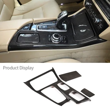 Для BMW 5 серии F10 F11 2011-17 Из настоящего углеродного волокна автомобильное центральное управление панель переключения передач Рамка крышка LHD Аксессуары для интерьера автомобиля