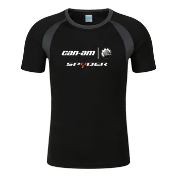 Модная мужская рубашка с принтом Can Am Team Spyder Motorcycles, Летняя футболка, хлопковый реглан, уличная футболка с круглым вырезом и коротким рукавом