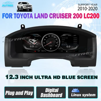 12,3-дюймовая автомобильная цифровая приборная панель для Toyota Land Cruiser 200 LC200 2007-2020 IPS ЖК-дисплей приборной панели с электронным дисплеем