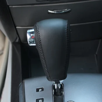 Крышка ручки переключения передач из натуральной кожи для автомобиля Kia Sorento 2007 года выпуска на ручке переключения передач, чехол для рычага переключения передач