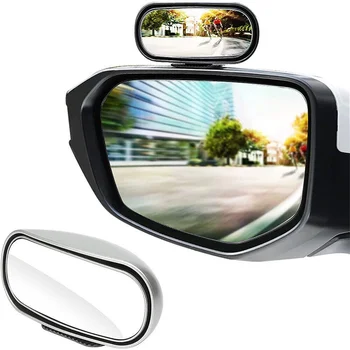 Регулируемые широкоугольные зеркала заднего вида, крепление для автомобиля, Вспомогательное зеркало заднего вида, Вращающееся на 360 ° Широкоугольное слепое пятно, слепое зеркало