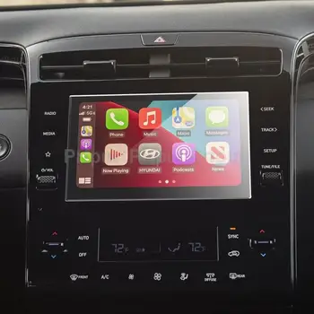 Защитная пленка из закаленного стекла для Hyundai Tucson NX4 2021-2023, 8-дюймовый автомобильный информационно-развлекательный дисплей GPS-навигации, Защитная наклейка