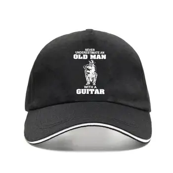 Забавная кепка для взрослых, никогда не стоит недооценивать старика с гитарой, Высококачественные бейсболки с повседневным принтом