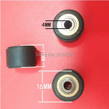 Roland резиновый ролик внутренний диаметр 4 мм для Roland cutter плоттерное колесо бумажный пресс прижимные ролики (4X11X16 мм) 10 шт. для продажи