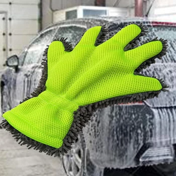 Перчатка для автомойки Коралловая рукавица Мягкая Против царапин для автомойки Многофункциональная чистящая перчатка Мягкие перчатки на 5 пальцев Инструменты для детализации автомобиля