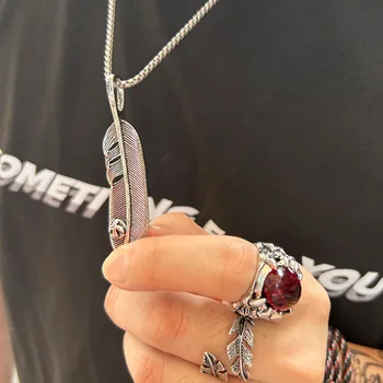 Винтажное модное ожерелье со шлейфом, модный кулон в богемном стиле, Винтажные ожерелья в стиле хип-хоп, подарок на годовщину Мужской панк-вечеринки, ювелирное ожерелье