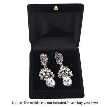  Удобное бархатное ожерелье, подарочная коробка для ювелирных изделий, кольцо, браслет, футляр для хранения, черный