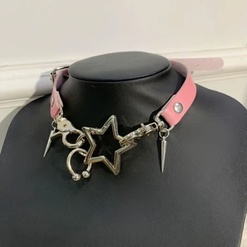 Звездное сексуальное ожерелье в стиле панк-шарм, колье-гвоздик, эстетические вечерние чокеры для косплея 90-х годов