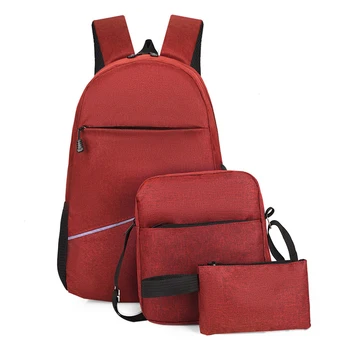 Мужской уличный рюкзак, деловая дорожная сумка, сумки через плечо большой емкости с USB-портом для зарядки для подростков и взрослых (комплект из 3)