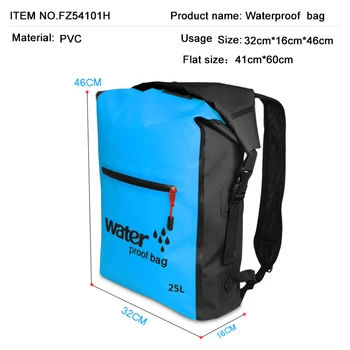 25-литровый открытый Сухой водонепроницаемый мешок Сухой рюкзак Мешок Ведро Плавающие Сухие сумки для хранения для катания на лодках Рыбалки рафтинга плавания каякинга