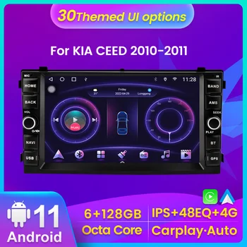 2Din Android 11 IPS Автомобильный Мультимедийный Видеоплеер для Kia Ceed 2007 2008 2009 Venga Радио Стерео Авто Аудио 4G Lte WIFI DSP RDS AM