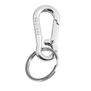 Глянцевая металлическая застежка-лобстер, брелок с одним кольцом для ключей