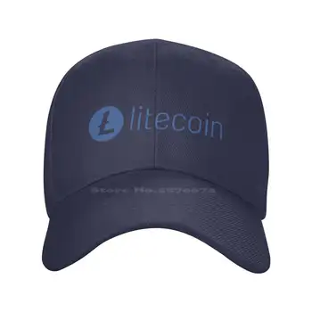Джинсовая кепка с логотипом Litecoin высшего качества, бейсбольная кепка, вязаная шапка