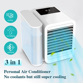 Портативный Мини-кондиционер Xiaomi Usb Cooler Fan 1000 мл Резервуар для воды, охлаждающий Увлажнитель воздуха для офиса, домашнего мобильного Кондиционера