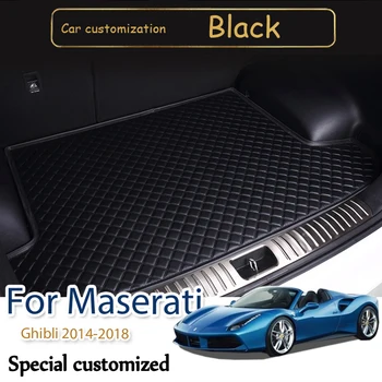 Высококачественная Кожаная обивка багажника, обивка багажника, ковровая дорожка для 4-дверного салона Maserati Ghibli 2014-2018 гг.