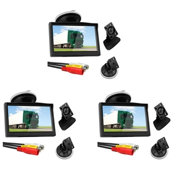 3 Комплекта 5-Дюймовых 800X480 TFT LCD HD-Мониторов С Двойным Монтажным Кронштейном Для Камеры Резервного Копирования Автомобиля/Заднего Вида/DVD