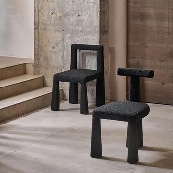 Скандинавские легкие обеденные стулья из роскошной ткани, современная кухонная мебель, китайский ретро-стул, Дизайнерский обеденный стул со спинкой для кофейни
