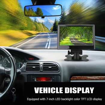 7-дюймовый автомобильный зеркальный монитор заднего вида автомобиля, светодиодная камера заднего вида, система парковки, электронные аксессуары для автомобиля