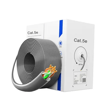 1000 ФУТОВ Спиральный Сетевой Кабель Cat5E UTP Высокоскоростной Из Чистой Меди 8 ядер 0,5 мм Lan Ethernet Интернет Кабели Cat 5e