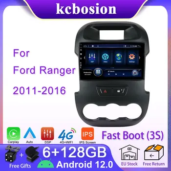 Kcbosion Автомобильный Радио Мультимедийный Плеер Для Ford Ranger 2011-2016 4G CarPlay Android 12 6 + 128G GPS 2 din DSP IPS GPS Android Auto