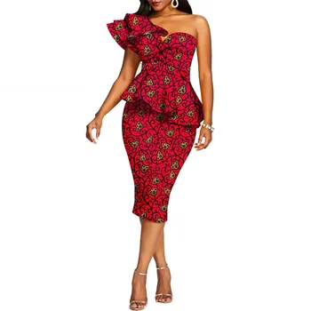 Африканское платье для выпускного вечера, одежда в стиле Анкара, наряды в стиле дашики, блузка, рубашка, юбка миди, вечерние, комплект из 2 частей для женщин, укороченный топ + комплект с принтом skrit