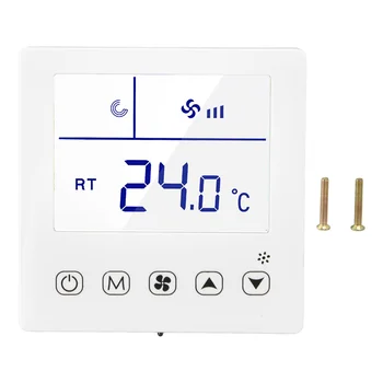 Термостат Точный Регулятор температуры кондиционирования Предотвращает помехи ЖК-дисплей Дисплей 220 В, функция вентиляции Безопасна для