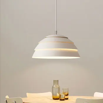 Современная светодиодная люстра в скандинавском стиле для столовой, кухни, бара, гостиной, спальни, потолочный светильник, Белый Оригинальный подвесной светильник