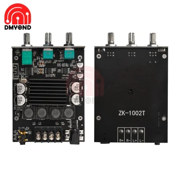ZK-1002T Bluetooth Регулировка высоких и низких частот, плата усилителя сабвуфера, канал высокой мощности звука, стерео Усилитель низких частот Bluetooth 5.0
