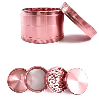 Lady Pink 4-Слойная металлическая дробилка для табака Ручной измельчитель Muller Smoke Herbal 40/50 мм Rainbow 63 мм 60 мм для курительных принадлежностей