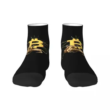 Крутые носки Bitcoin Bull с принтом для женщин и мужчин, эластичные летние Осенне-зимние носки BTC Crypto Currency Crew Socks