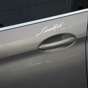 Автомобильные наклейки 2ШТ Серебристого цвета с логотипом, эмблемой, значком, металлическими наклейками, наклейками для интерьера автомобиля или аксессуарами для наклеек на двери автомобиля