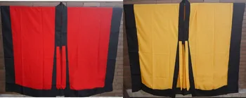 2 цвета Красный/желтый Унисекс даосские костюмы Платье Халат Даосизм Тайцзи Халат Одежда Ряса Одежда