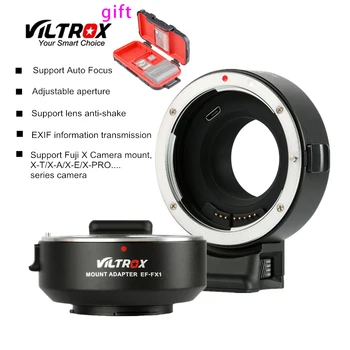 Адаптер объектива VILTROX EF-FX1 с автофокусом для объектива Canon EF EF-S к камере Fujifilm X-T1 X-T2 X-T10 X-T20 x-A3 X-A5 X-A10 X-PRO2