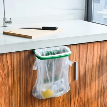 Удобная Кухонная вешалка для мешков для мусора, Переносная вешалка для мешков для мусора, Дверная корзина для хранения, Подвесное мусорное ведро, Кухонные гаджеты