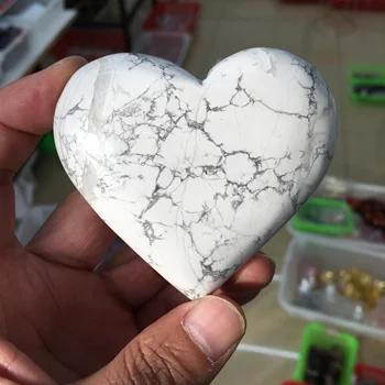 Натуральная белая сосна в форме сердца, минерал, кристалл для терапии сердца, украшение для дома, артефакт Фэн-шуй