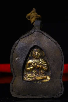 Долото из китайской медной шины ручной работы, подвеска из натуральной воловьей кожи, сшитая вручную Буддой Шакьямуни.