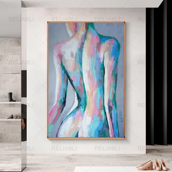 Абстрактный плакат с портретом обнаженной сексуальной девушки, картина маслом, напечатанная на холсте, современные женские настенные панно для домашнего декора, картина на холсте.