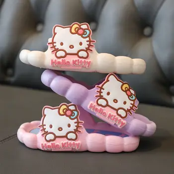 Детские тапочки Sanrio hello kitty, летние домашние противоскользящие тапочки, сандалии для девочек My Melody Cinnamon