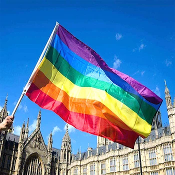 Радужные флаги и баннеры ЛГБТ 3x5 футов 90x150 см из полиэстера с двусторонней печатью Флаг лесбийского гей-прайда для празднования