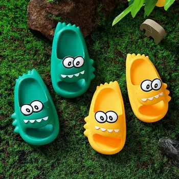 Детские сандалии с динозавром из мультфильма EVA, летние сандалии для малышей, для мальчиков и девочек, легкая обувь на мягкой подошве, противоскользящая, Размер 16-23