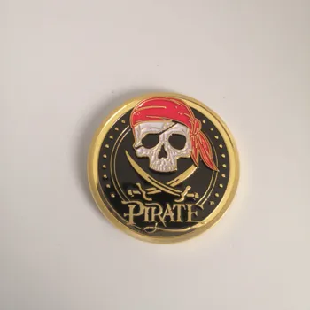 Карта сокровищ острова Хоу, Австралия, бронзовая медаль с эмалью пирата, значок из настоящего золота с гальваническим покрытием, Памятная монета пирата