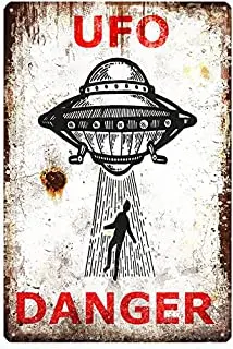 Металлический знак опасности Винтажная Декоративная Металлическая табличка UFO На стене для бара Man Cave в стиле Ретро для дома