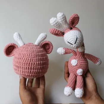Подарки для душа новорожденного Медведь ручной работы и набор шляп для фотосъемки Реквизит Милые мишки Игрушка кукла детская одежда реквизит